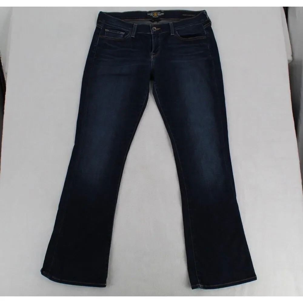 Lucky Brand Charlie Baby Boot Jeans Regular Dark Wash Denim Y2K 90s 18 EUC